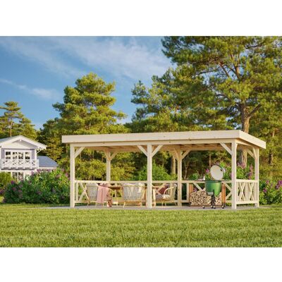 Palmako Pavillon Lenna Set 307 588 x 300 cm Lackiert Weiß FSC® Palmako Pavillon Lenna Set 307 588 x 300 cm Lackiert Weiß FSC®