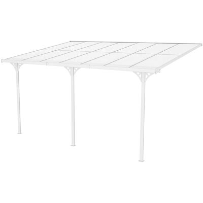 Westmann - Terrassenüberdachung - Aluminium - Weiß - 435x300x270cm Westmann - Terrassenüberdachung - Aluminium - Weiß - 435x300x270cm
