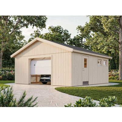 Palmako Andre 28,5 Beige Holzgarage - Garage Palmako Andre 28,5 Beige Holzgarage - Garage