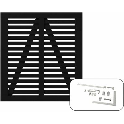Plus Holz Einzeltor Harmoni Nadelholz Schwarz 100 cm x 107 cm Plus Holz Einzeltor Harmoni Nadelholz Schwarz 100 cm x 107 cm