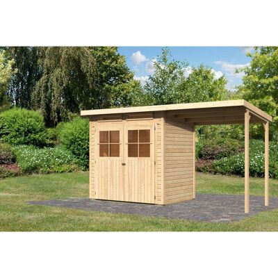 Karibu Holz-Gartenhaus Egersund Natur Pultdach Unbehandelt 199 cm x 152 cm Karibu Holz-Gartenhaus Egersund Natur Pultdach Unbehandelt 199 cm x 152 cm