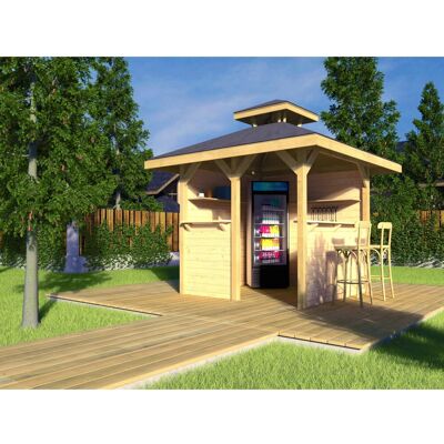 Weka Gartenzelt - 294x294 cm, beige, drickimpregniertes Holz - Pavilion Weka Gartenzelt - 294x294 cm, beige, drickimpregniertes Holz - Pavilion