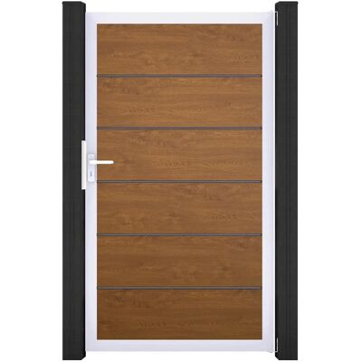 GroJa Tor 1-flg. Basicline Premium 100 cm x 180 cm Golden Oak Rahmen EV1 GroJa Tor 1-flg. Basicline Premium 100 cm x 180 cm Golden Oak Rahmen EV1