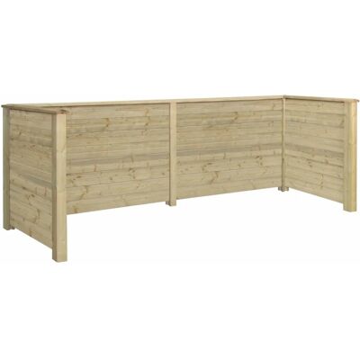 Plus Mülltonnenverkleidung Plank Nadelholz Druckimprägniert 377 cm x 97 cm x 108 cm Plus Mülltonnenverkleidung Plank Nadelholz Druckimprägniert 377 cm x 97 cm x 108 cm