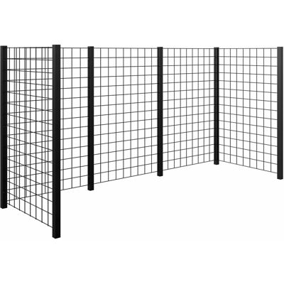 Plus Edelstahl-Stahlspalier - 288x99x140cm - Schwarz Plus Edelstahl-Stahlspalier - 288x99x140cm - Schwarz