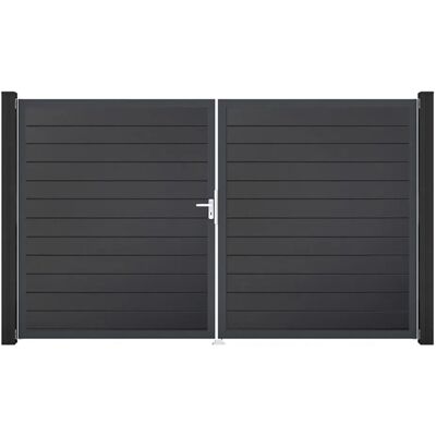 GroJa Tor 2-flg. Basicline Schmal Anthrazit Rahmen 306 cm x 180 cm DIN Links GroJa Tor 2-flg. Basicline Schmal Anthrazit Rahmen 306 cm x 180 cm DIN Links