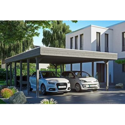 SKANHOLZ Friesland Carport - Flachdach, 557x860cm, grau SKANHOLZ Friesland Carport - Flachdach, 557x860cm, grau