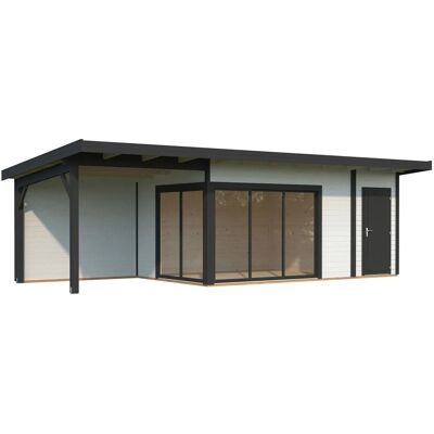 Palmako Holz-Gartenhaus Andrea Slide Plus Pultdach Lackiert 833 cm x 300 cm Palmako Holz-Gartenhaus Andrea Slide Plus Pultdach Lackiert 833 cm x 300 cm
