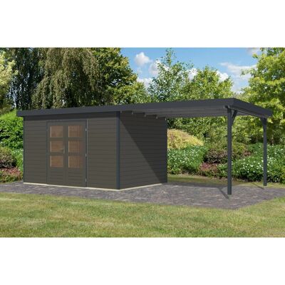 Karibu Gartenhaus Domingo 7 B Anbaudach Terragrau/Anthrazit 219 x 360 x 240 cm Karibu Gartenhaus Domingo 7 B Anbaudach Terragrau/Anthrazit 219 x 360 x 240 cm