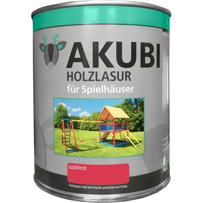 Karibu Holzlasur für Spielhäuser Rubinrot 750 ml Karibu Holzlasur für Spielhäuser Rubinrot 750 ml