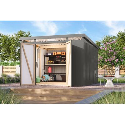 Karibu Metallgerätehaus Neos 3,5 Graualuminium Karibu Metallgerätehaus Neos 3,5 Graualuminium