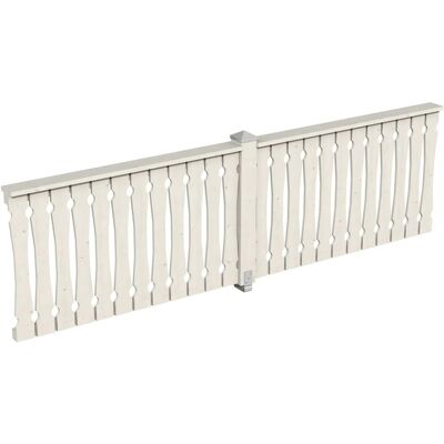 Skanholz Balkonbrüstung - 335x96cm, Weiß - Gartenelement Skanholz Balkonbrüstung - 335x96cm, Weiß - Gartenelement