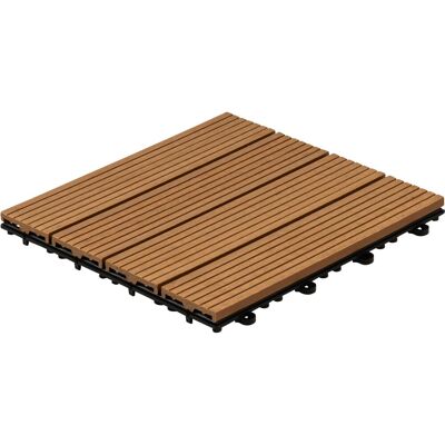 Home Deluxe Klickfliesen WPC Bavaro Teakfarb. 30 cm x 30 cm, 9 m² Home Deluxe Klickfliesen WPC Bavaro Teakfarb. 30 cm x 30 cm, 9 m²