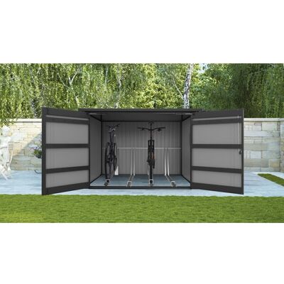 Floraworld Premium Fahrradgarage Platz für 4 Fahrräder 217 x 226 x 145/166 cm Floraworld Premium Fahrradgarage Platz für 4 Fahrräder 217 x 226 x 145/166 cm