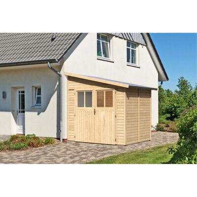 Karibu Holz-Gartenhaus Timsund Natur Pultdach Unbehandelt 235 cm x 178 cm Karibu Holz-Gartenhaus Timsund Natur Pultdach Unbehandelt 235 cm x 178 cm