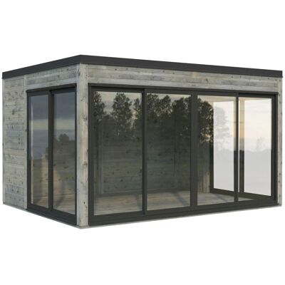 Palmako Holz-Gartenhaus Serena Slide Pultdach Tauchgrundiert 420 cm x 320 cm Palmako Holz-Gartenhaus Serena Slide Pultdach Tauchgrundiert 420 cm x 320 cm