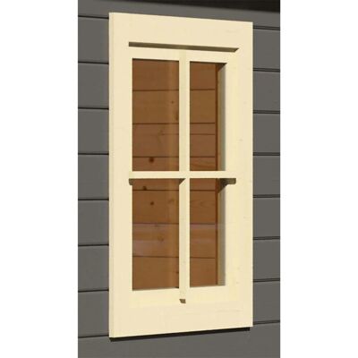 KARIBU Nordic Fichte 38 mm Fenster - Rechts, Einfachverglasung, 80x69cm KARIBU Nordic Fichte 38 mm Fenster - Rechts, Einfachverglasung, 80x69cm