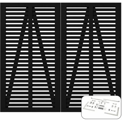 Plus Holz Doppeltor Harmoni Nadelholz Schwarz 200 cm x 180 cm Plus Holz Doppeltor Harmoni Nadelholz Schwarz 200 cm x 180 cm