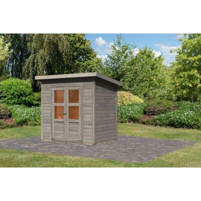 Karibu Holz-Gartenhaus Gartenhaus Pultdach Grundiert 212 cm x 154 cm 3,3 m² Karibu Holz-Gartenhaus Gartenhaus Pultdach Grundiert 212 cm x 154 cm 3,3 m²
