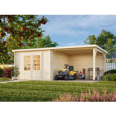 Palmako Gartenhaus Ella 590 x 300 cm Seitendach 8,2 m² Grau-Anthrazit FSC® Palmako Gartenhaus Ella 590 x 300 cm Seitendach 8,2 m² Grau-Anthrazit FSC®