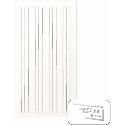 Plus Holz EinzeltorTangent Nadelholz Weiß 95 cm x 180 cm Plus Holz EinzeltorTangent Nadelholz Weiß 95 cm x 180 cm
