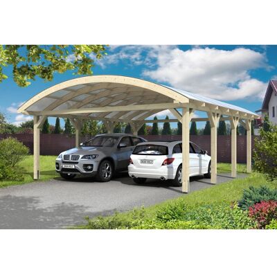 SkanHolz Franken Carport - Leimholz, 635x755cm, 2 Fahrzeuge SkanHolz Franken Carport - Leimholz, 635x755cm, 2 Fahrzeuge