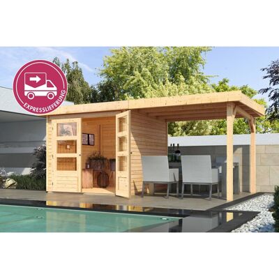 Karibu Express Gartenhaus Speedy A Set Naturbelassen 433 cm x 217 cm Anbaudach Karibu Express Gartenhaus Speedy A Set Naturbelassen 433 cm x 217 cm Anbaudach