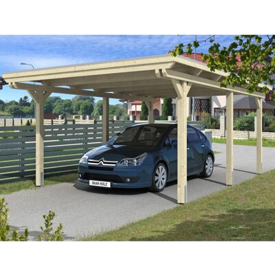 SKANHOLZ Emsland Carport - Beige, Flachdach, 404x604cm SKANHOLZ Emsland Carport - Beige, Flachdach, 404x604cm
