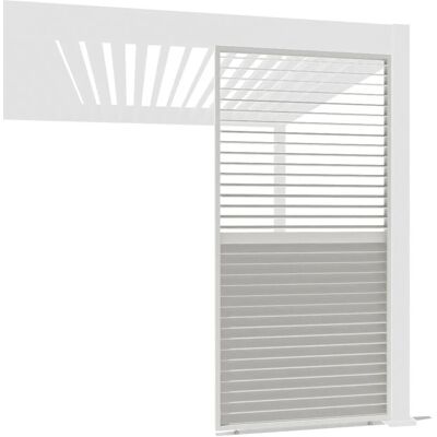 Weide Aluminium Lamellenwand Für Weide Pergola Drehbare Lamellen Weiß 1.23 Meter Weide Aluminium Lamellenwand Für Weide Pergola Drehbare Lamellen Weiß 1.23 Meter