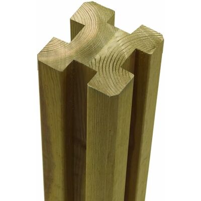 Plus Zaunpfosten Leimholz Kiefer druckimprägniert 9 cm x 9 cm x 298 cm Plus Zaunpfosten Leimholz Kiefer druckimprägniert 9 cm x 9 cm x 298 cm