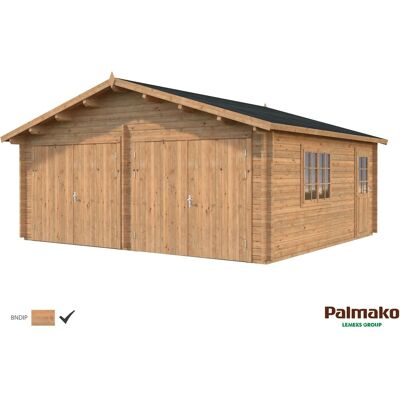 Palmako Holzgarage Roger mit Holztor Braun tauchgrundiert 575 cm x 510 cm Palmako Holzgarage Roger mit Holztor Braun tauchgrundiert 575 cm x 510 cm