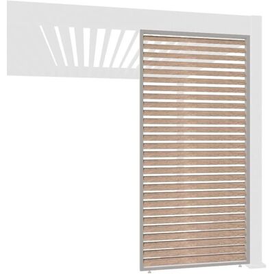 Weide Holzoptik Lamellenwand Für Pergola Aus Aluminium 1.23 Meter Weide Holzoptik Lamellenwand Für Pergola Aus Aluminium 1.23 Meter