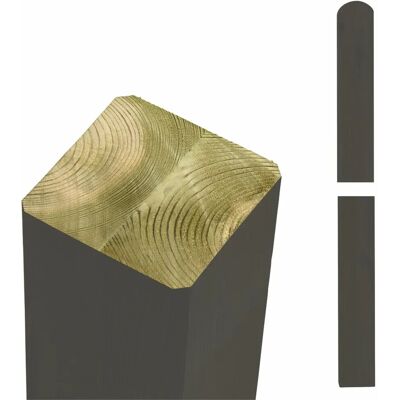 Plus Zaunpfosten Leimholz Kiefer Umbragrau 9 cm x 9 cm x 238 cm Plus Zaunpfosten Leimholz Kiefer Umbragrau 9 cm x 9 cm x 238 cm