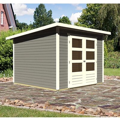Karibu Holz-Gartenhaus Sitten 4 Terragrau : 242 cm x 242 cm Karibu Holz-Gartenhaus Sitten 4 Terragrau : 242 cm x 242 cm