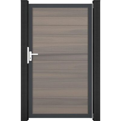 GroJa Solid Steckzauntor 100 x 180 cm Bi-Color Braun Rahmen DB703 GroJa Solid Steckzauntor 100 x 180 cm Bi-Color Braun Rahmen DB703
