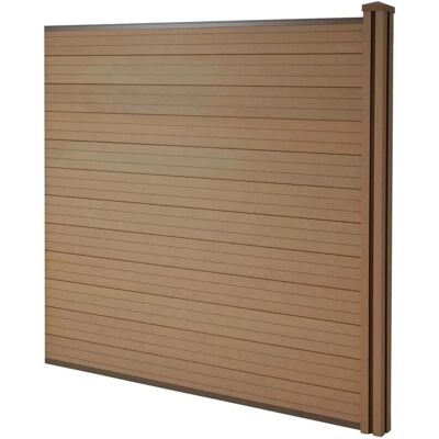 MCW WPC-Sichtschutz Savoie Windschutz Zaun WPC-Pfosten - Erweiterungselement 1,88m Teak MCW WPC-Sichtschutz Savoie Windschutz Zaun WPC-Pfosten - Erweiterungselement 1,88m Teak