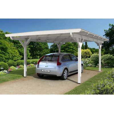 SKANHOLZ Odenwald Carport - Flachdach, Weiß, 428x648cm SKANHOLZ Odenwald Carport - Flachdach, Weiß, 428x648cm