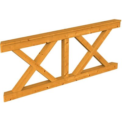 Skan Holz Brüstung Andreaskreuz 210 x 84 cm Fichte Eiche hell Skan Holz Brüstung Andreaskreuz 210 x 84 cm Fichte Eiche hell