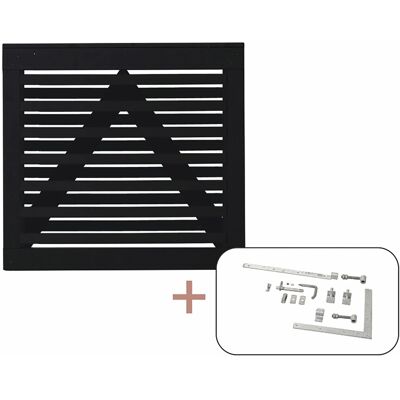 Plus Holz Einzeltor Osaka Nadelholz Schwarz 100 cm x 93 cm Plus Holz Einzeltor Osaka Nadelholz Schwarz 100 cm x 93 cm
