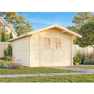 Palmako Gartenhaus Sally 300 x 360 cm Lackiert Hellgrau-Anthrazit FSC® Palmako Gartenhaus Sally 300 x 360 cm Lackiert Hellgrau-Anthrazit FSC®