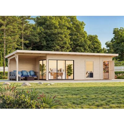 Palmako Holz-Gartenhaus Andrea Slide Pultdach Unbehandelt 1060 cm x 300 cm Palmako Holz-Gartenhaus Andrea Slide Pultdach Unbehandelt 1060 cm x 300 cm
