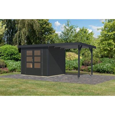 Karibu Gartenhaus Ernesto 3 C Anbaudach Anthrazit/Anthrazit 209 x 238 x 213 cm Karibu Gartenhaus Ernesto 3 C Anbaudach Anthrazit/Anthrazit 209 x 238 x 213 cm