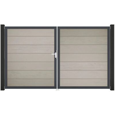 GroJa Solid Grande Steckzaun Tor DIN Links DB Bi-Color Sand GroJa Solid Grande Steckzaun Tor DIN Links DB Bi-Color Sand