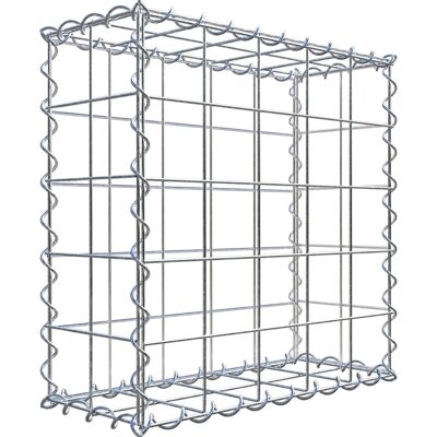 GABIONDECO Gabion - 50x50x20 cm Verzinktes Stahlgitter Gabion - Einfacher Aufbau GABIONDECO Gabion - 50x50x20 cm Verzinktes Stahlgitter Gabion - Einfacher Aufbau