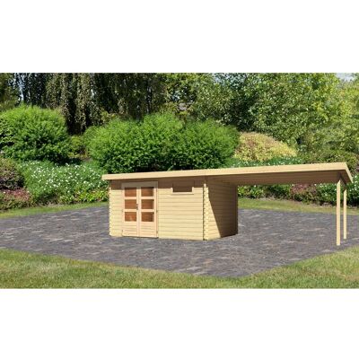 Karibu Holz-Gartenhaus Ängelholm Natur Pultdach Unbehandelt 370 cm x 280 cm Karibu Holz-Gartenhaus Ängelholm Natur Pultdach Unbehandelt 370 cm x 280 cm