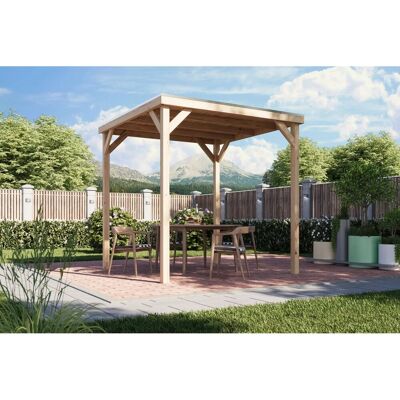 Karibu Pavillon Cannes XL naturbelassen 231 cm x 231 cm Karibu Pavillon Cannes XL naturbelassen 231 cm x 231 cm