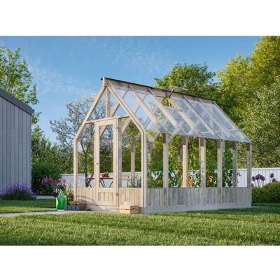 PALMAKO E_milia Grau Gewächshaus - 8,2 m² mit automatischer Dachentlüftung PALMAKO E_milia Grau Gewächshaus - 8,2 m² mit automatischer Dachentlüftung