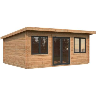 Palmako Holz-Gartenhaus Lisandra Pultdach Tauchgrundiert 550 cm x 400 cm Palmako Holz-Gartenhaus Lisandra Pultdach Tauchgrundiert 550 cm x 400 cm