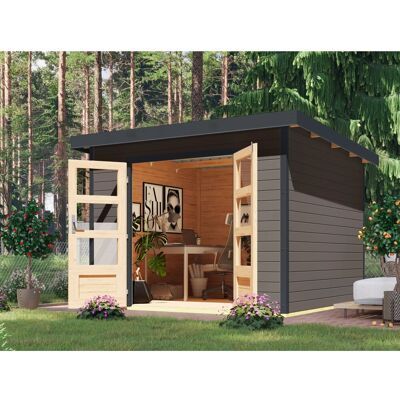 Karibu Gartenhaus Domingo B Terragrau-Anthrazit 7 m² Karibu Gartenhaus Domingo B Terragrau-Anthrazit 7 m²