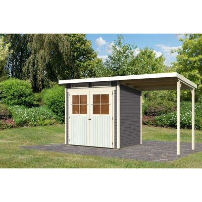 Karibu Holz-Gartenhaus Egersund Terragrau Pultdach Lackiert 199 cm x 152 cm Karibu Holz-Gartenhaus Egersund Terragrau Pultdach Lackiert 199 cm x 152 cm